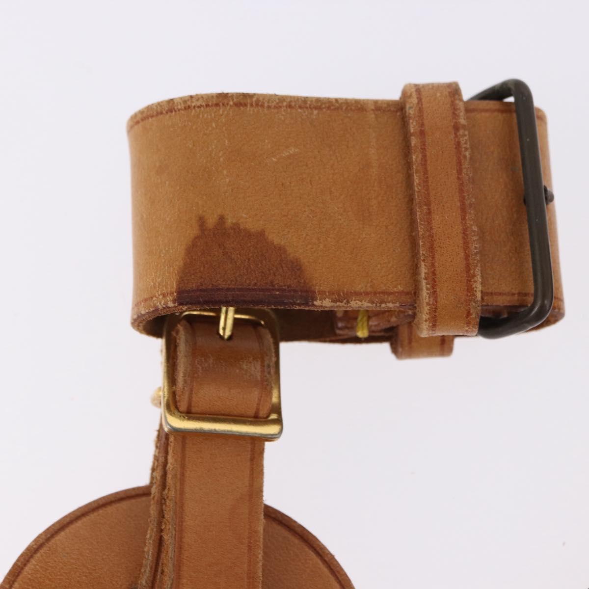 LOUIS VUITTON Name Tag Powanie 10 Set Powanie Leather Beige LV Auth 192583