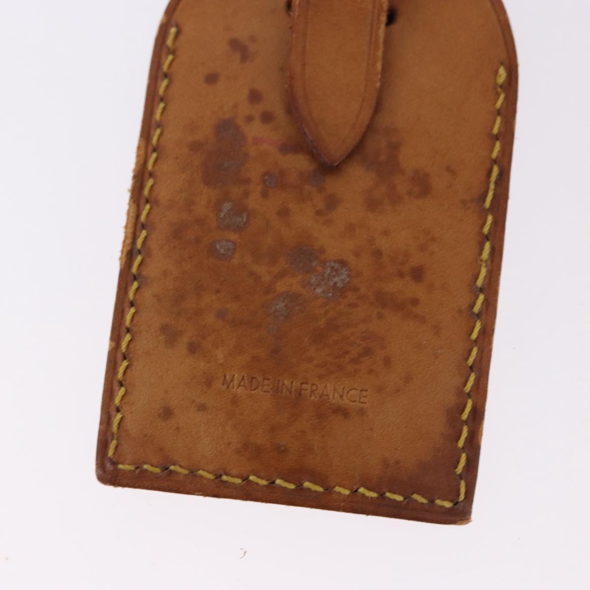 LOUIS VUITTON Name Tag Powanie 10 Set Powanie Leather Beige LV Auth 192583