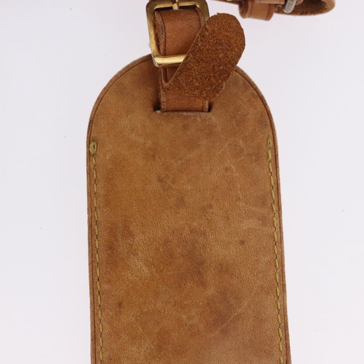 LOUIS VUITTON Name Tag Powanie 10 Set Powanie Leather Beige LV Auth 192587