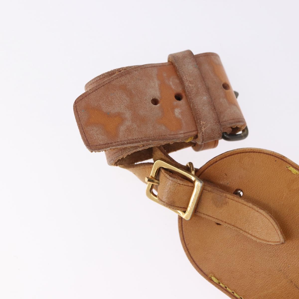 LOUIS VUITTON Name Tag Powanie 10 Set Powanie Leather Beige LV Auth 192588