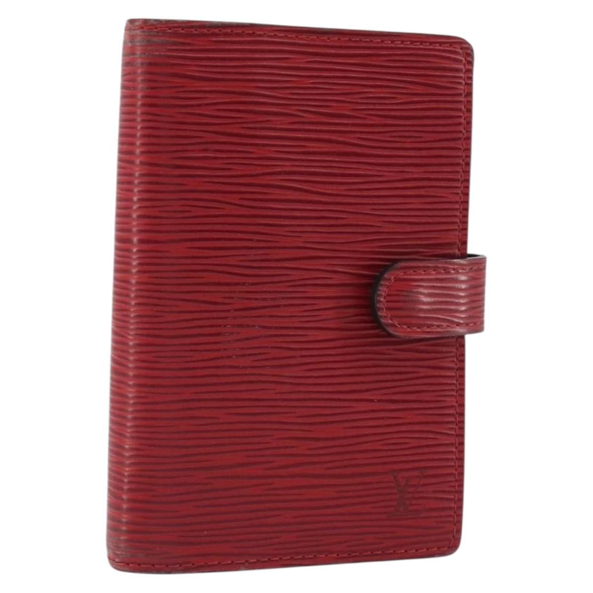 LOUIS VUITTON Epi Agenda PM Day Planner Cover Red R20057 LV Auth 192601