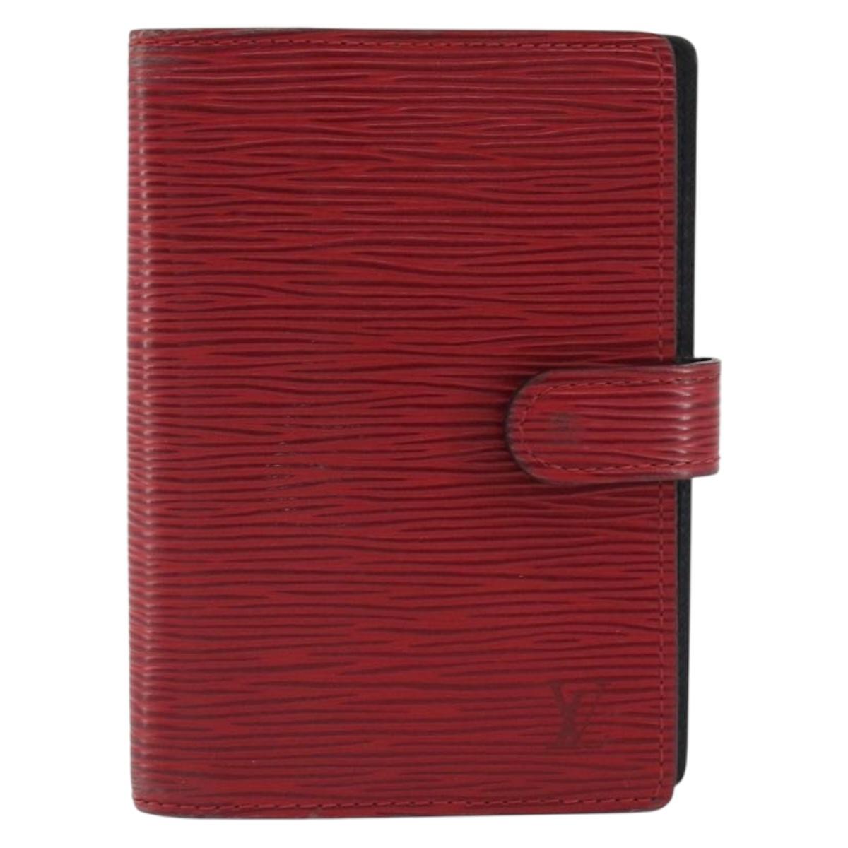LOUIS VUITTON Epi Agenda PM Day Planner Cover Red R20057 LV Auth 192601
