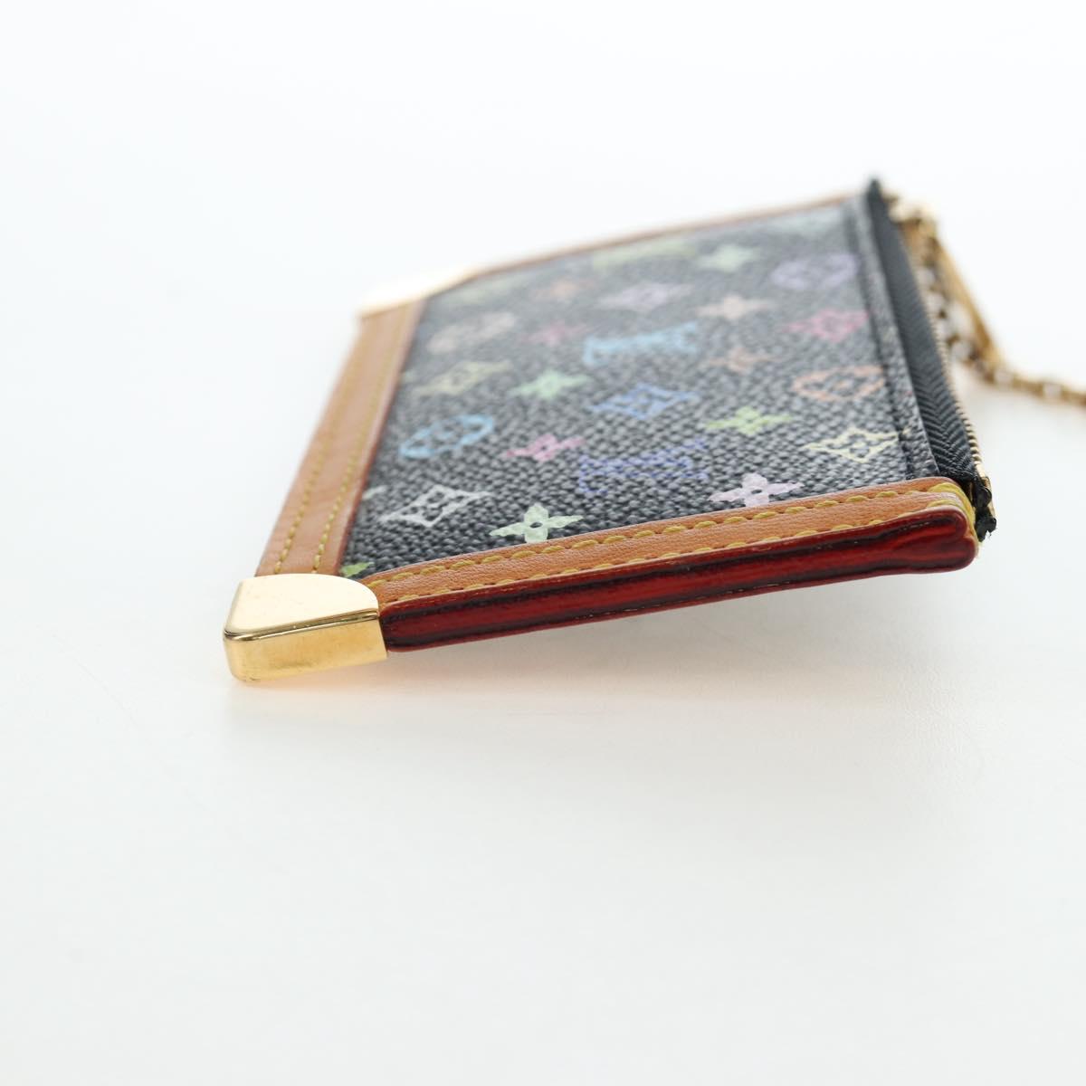 LOUIS VUITTON Monogram Multicolor Pochette Cles Purse Black M13664 Auth 192602M