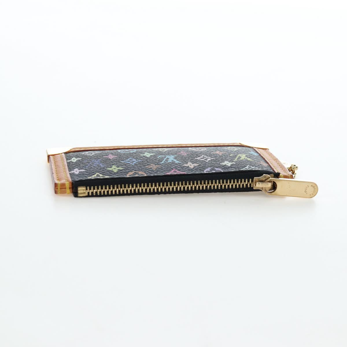 LOUIS VUITTON Monogram Multicolor Pochette Cles Purse Black M13664 Auth 192602M