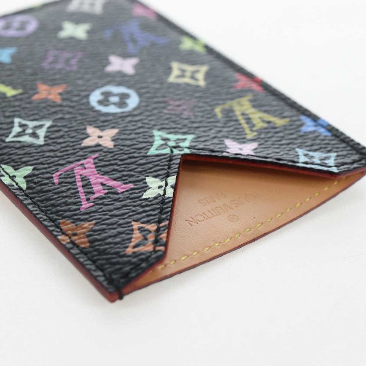 LOUIS VUITTON Monogram Multicolor Etui Hand Mirror Black M92651 LV Auth 192603M