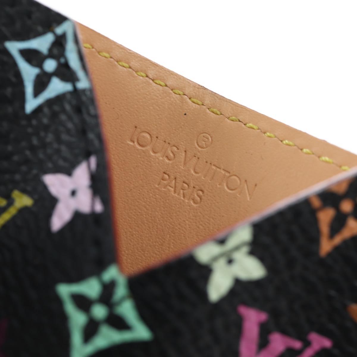 LOUIS VUITTON Monogram Multicolor Etui Hand Mirror Black M92651 LV Auth 192603M