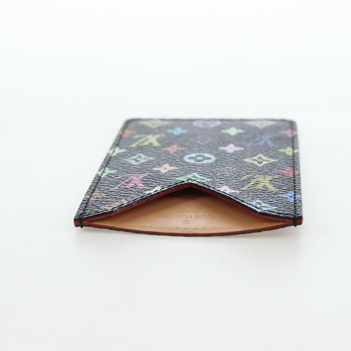 LOUIS VUITTON Monogram Multicolor Etui Hand Mirror Black M92651 LV Auth 192603M