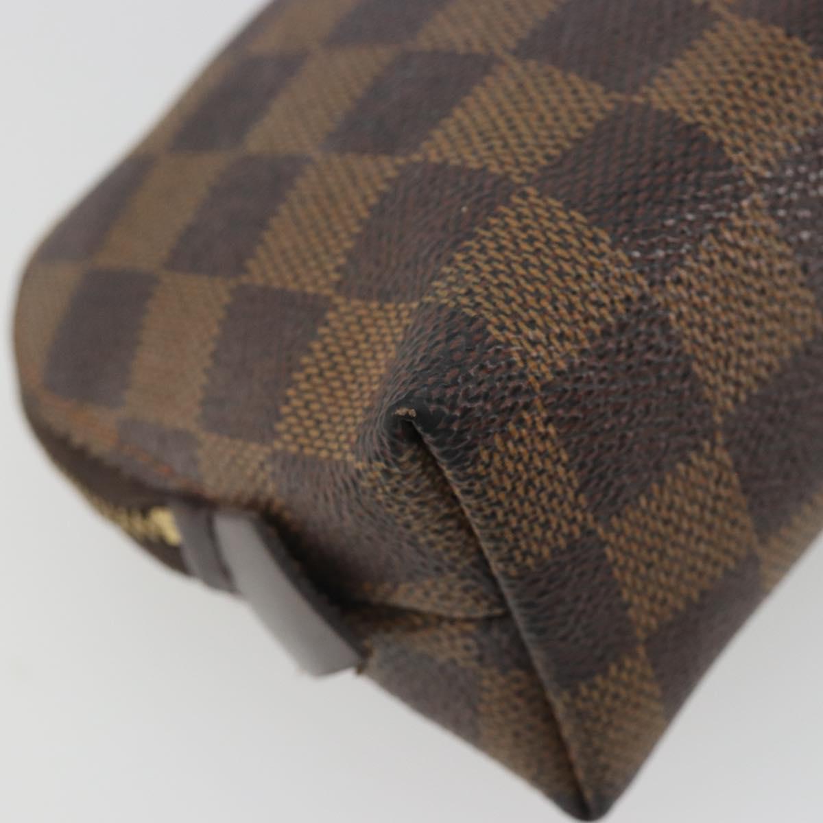 LOUIS VUITTON Damier Ebene Pochette Cosmetic PM Pouch N47516 LV Auth 192604
