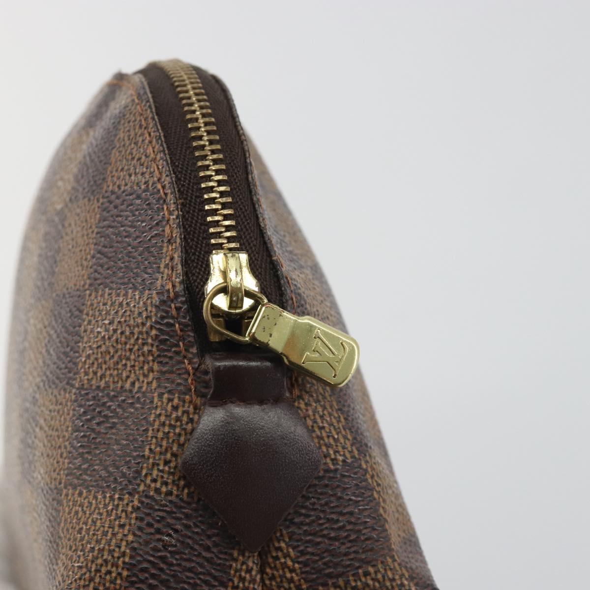 LOUIS VUITTON Damier Ebene Pochette Cosmetic PM Pouch N47516 LV Auth 192604