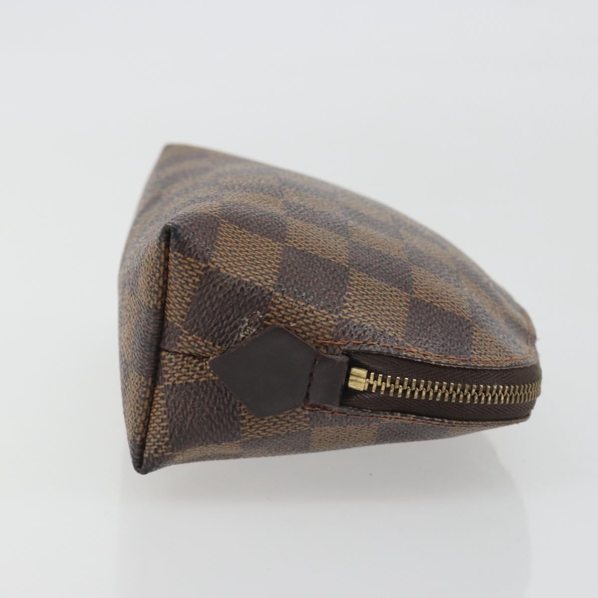 LOUIS VUITTON Damier Ebene Pochette Cosmetic PM Pouch N47516 LV Auth 192604