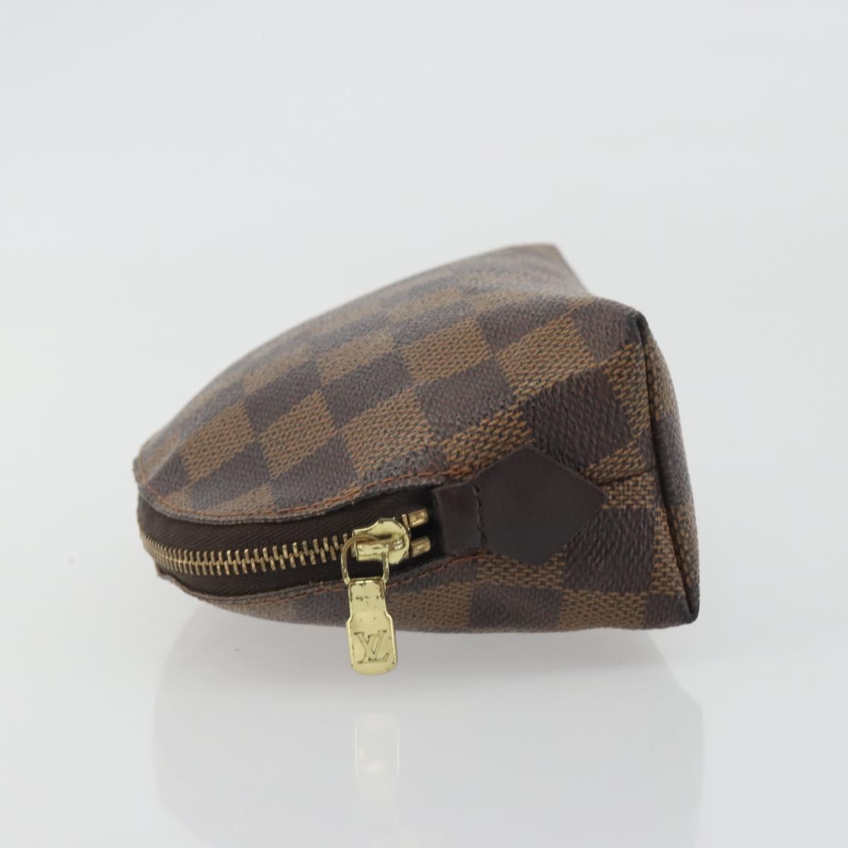 LOUIS VUITTON Damier Ebene Pochette Cosmetic PM Pouch N47516 LV Auth 192604