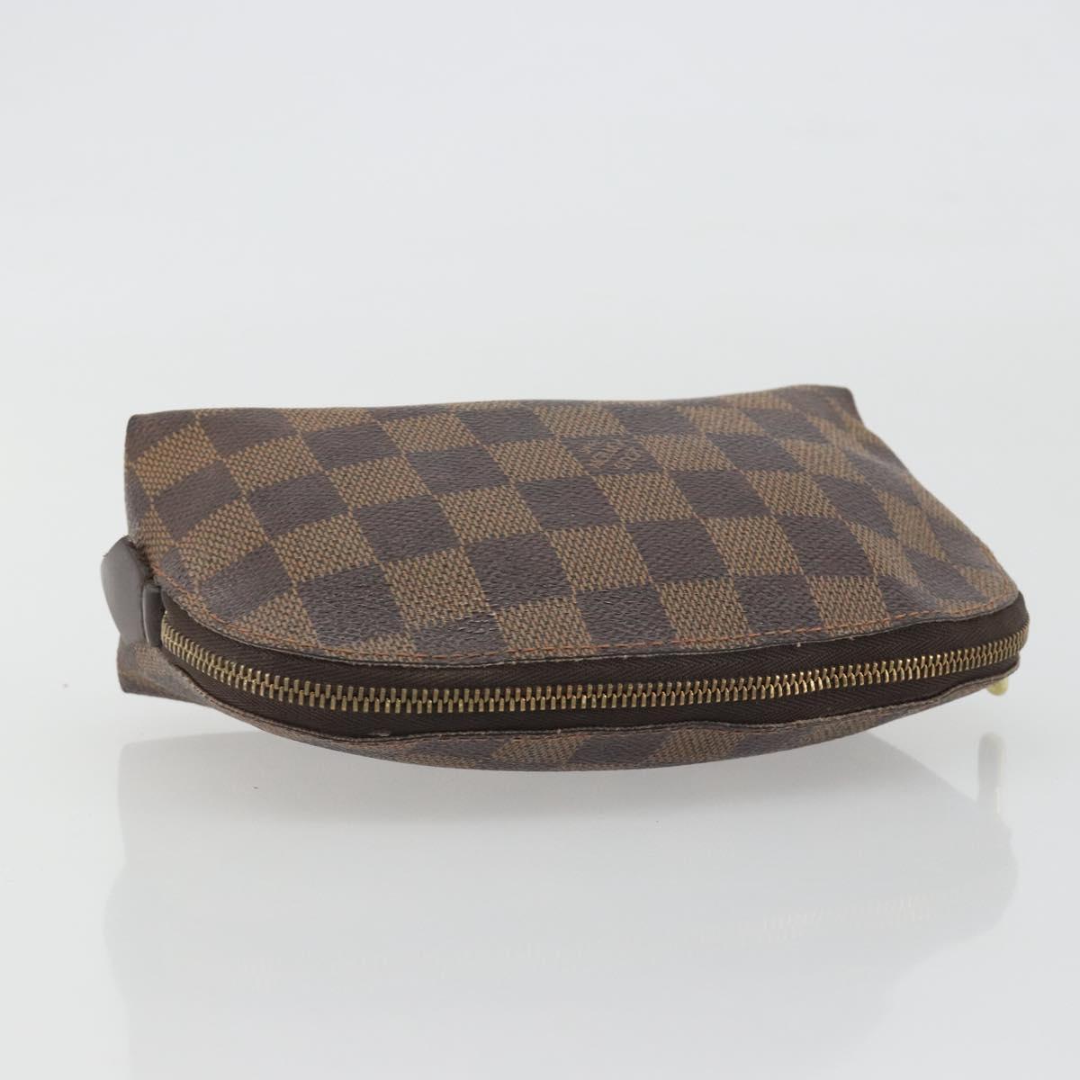 LOUIS VUITTON Damier Ebene Pochette Cosmetic PM Pouch N47516 LV Auth 192604