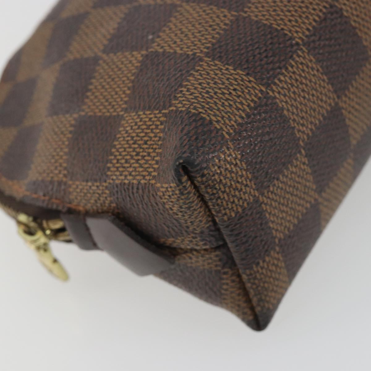 LOUIS VUITTON Damier Ebene Pochette Cosmetic PM Pouch N47516 LV Auth 192604