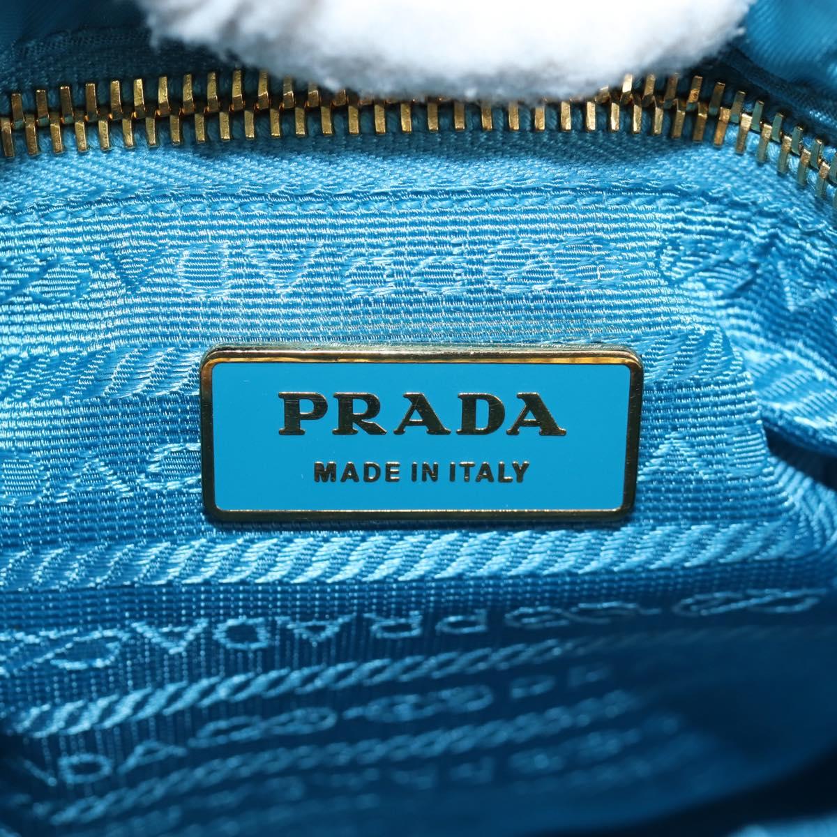 PRADA Venice Pattern Hand Bag Canvas Multicolor Gold Auth 192606SAV