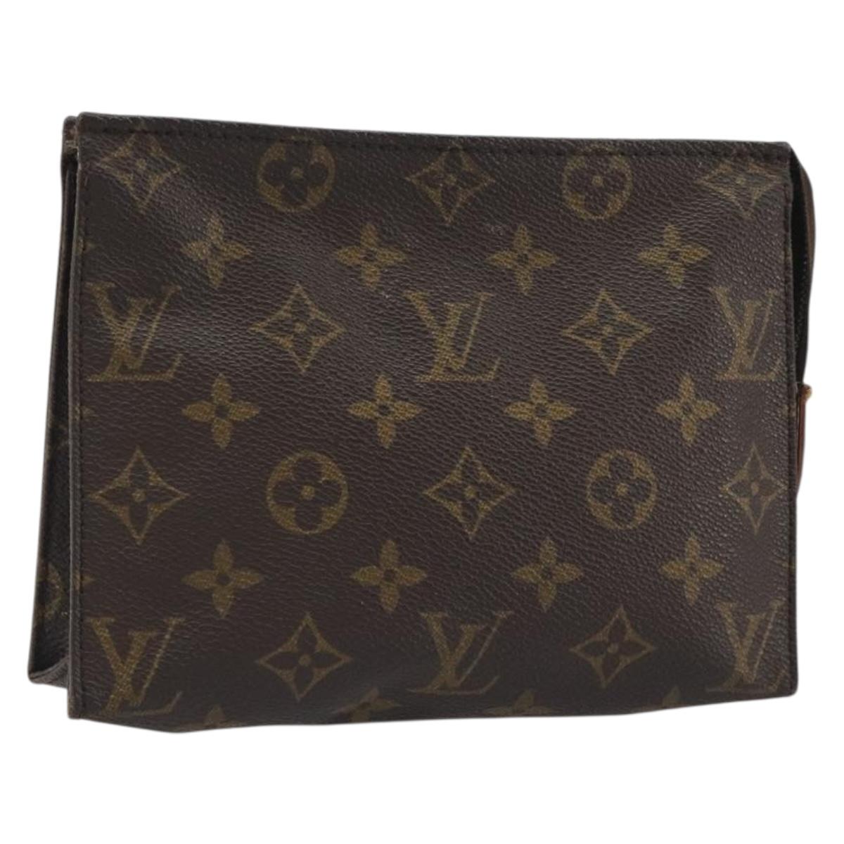 LOUIS VUITTON Monogram Poche Toilette 19 Pouch M47544 LV Auth 192610