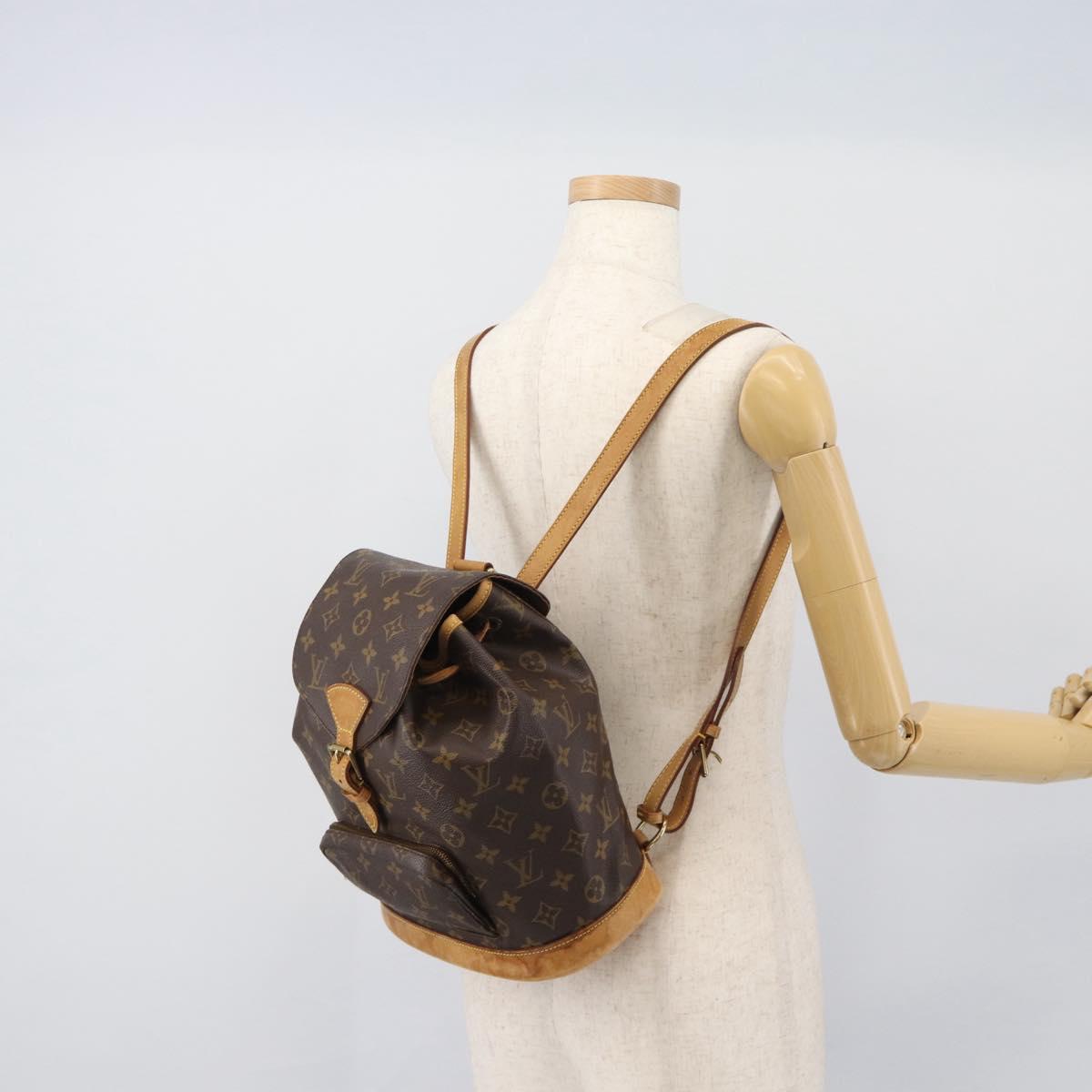 LOUIS VUITTON Monogram Montsouris MM Backpack M51136 LV Auth 192611