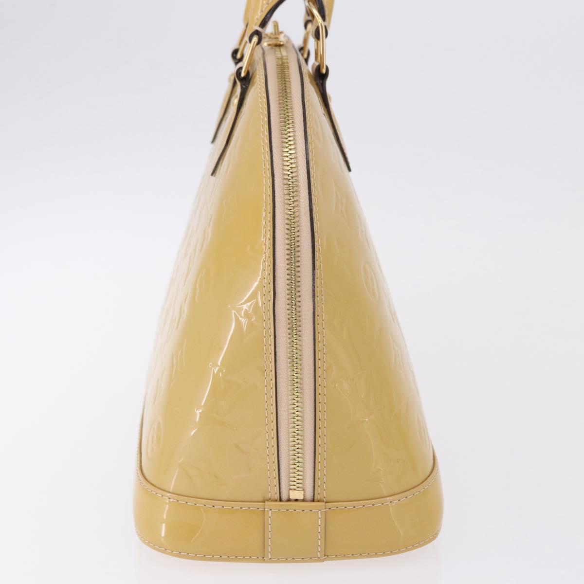 LOUIS VUITTON Monogram Vernis Alma PM Hand Bag Galet LV Auth 192614