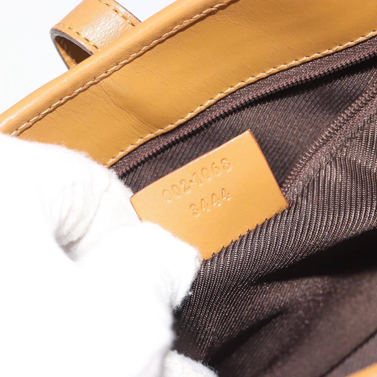 GUCCI GG Canvas Jackie Hand Bag Beige Gold 002 1068 Auth 192618A