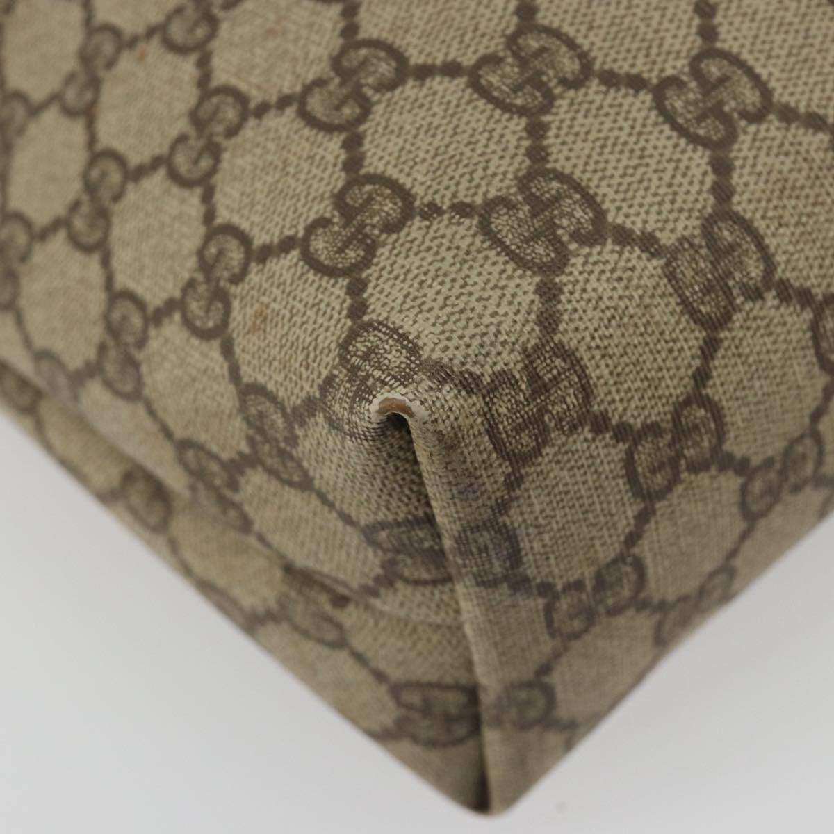GUCCI GG Supreme Web Sherry Line Tote Bag PVC Beige Gold 002 39 6487 Auth 192621A