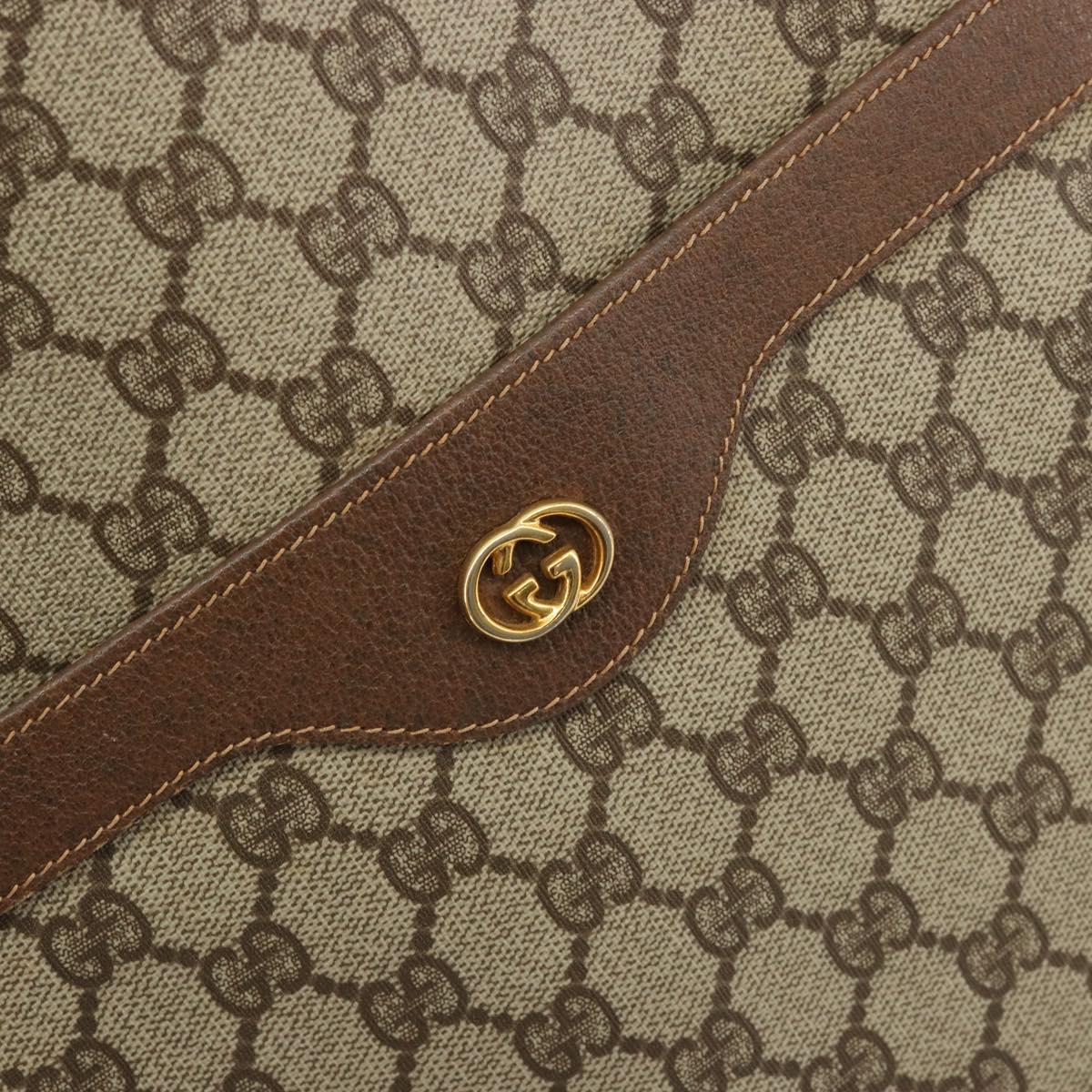 GUCCI GG Supreme Web Sherry Line Tote Bag PVC Beige Gold 002 39 6487 Auth 192621A