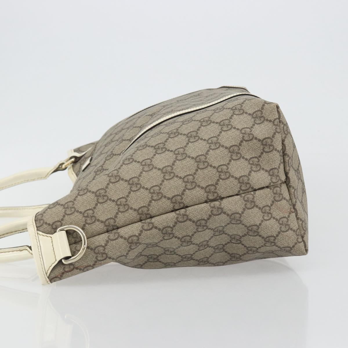 GUCCI GG Supreme Tote Bag PVC Beige Gold 197953 Auth 192623A