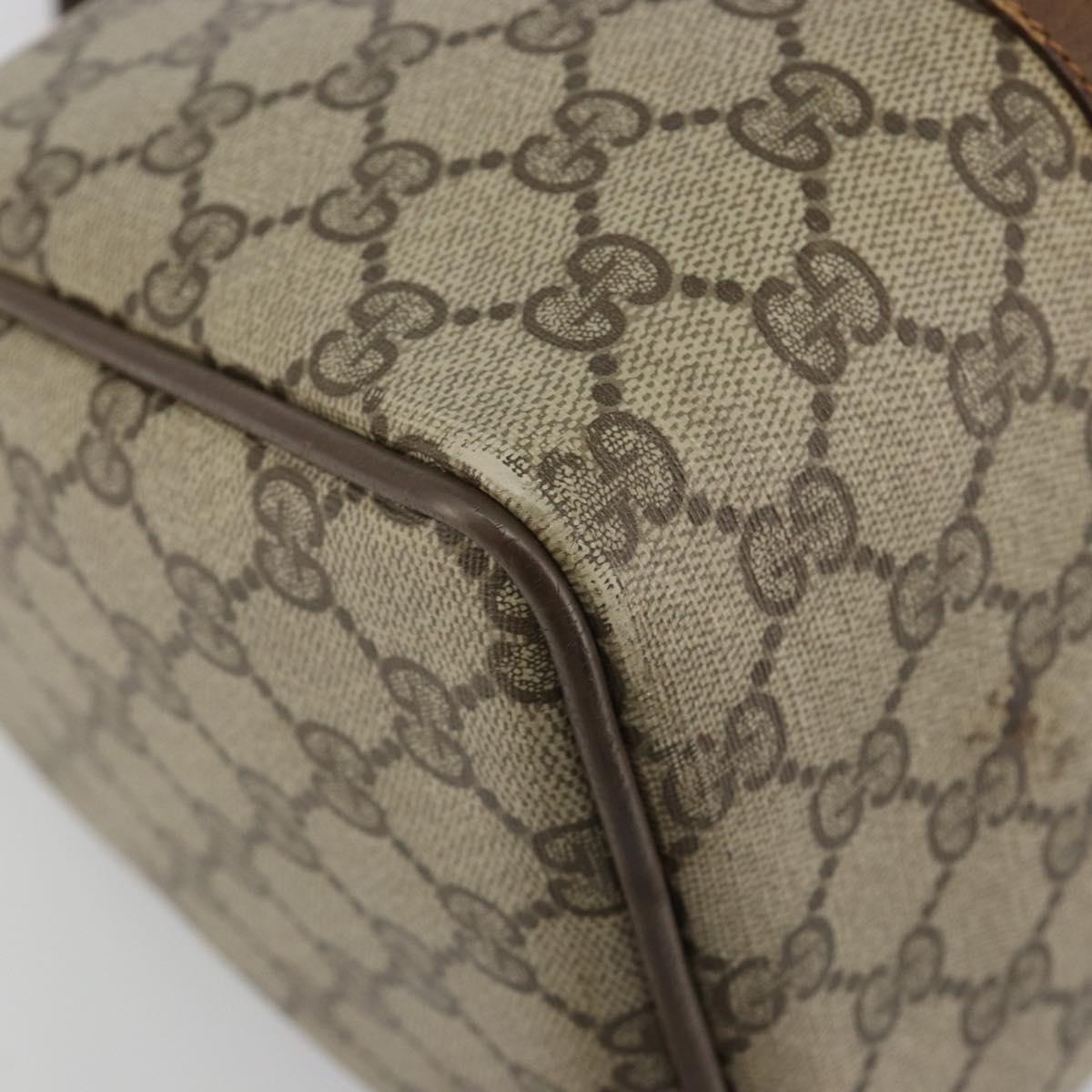 GUCCI GG Supreme Web Sherry Line Hand Bag PVC Beige Gold 98 02 007 Auth 192627
