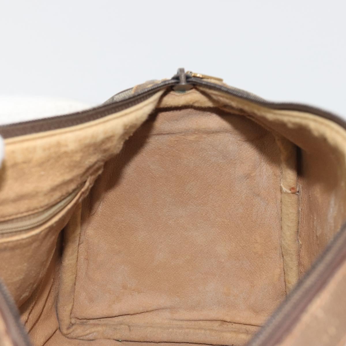 GUCCI GG Supreme Web Sherry Line Hand Bag PVC Beige Gold 98 02 007 Auth 192627