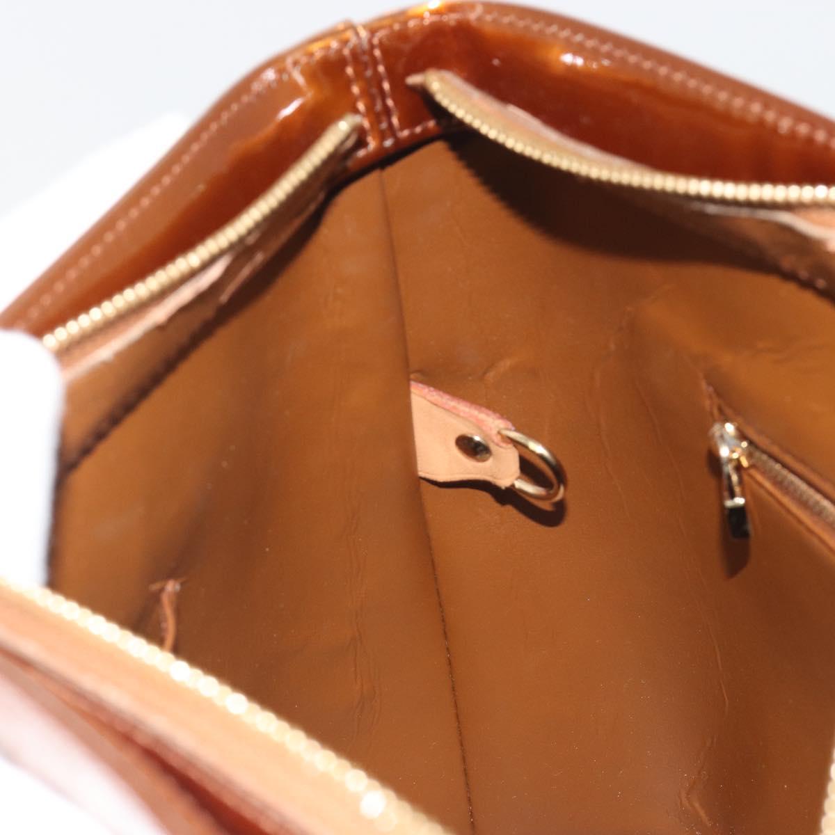 LOUIS VUITTON Monogram Vernis Houston Hand Bag Bronze M91122 LV Auth 192628