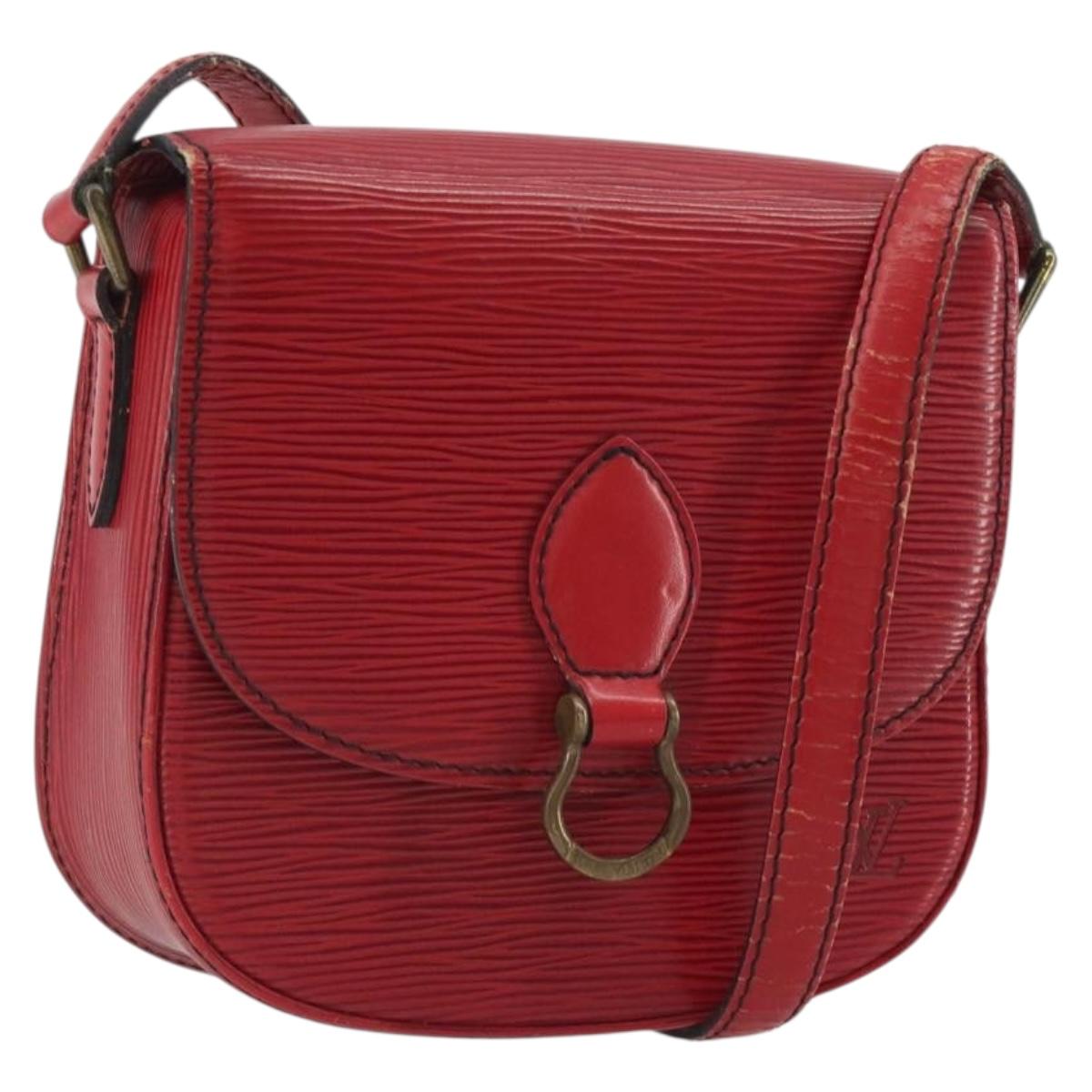 LOUIS VUITTON Epi Saint Cloud PM Shoulder Bag Red M52217 LV Auth 192629