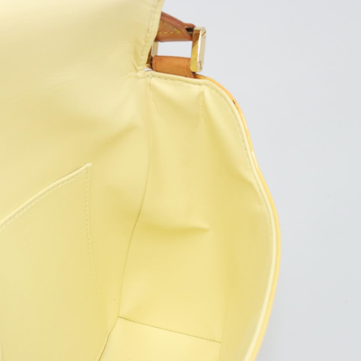 LOUIS VUITTON Monogram Vernis Thompson Street Bag Lime Yellow M91071 Auth 192632