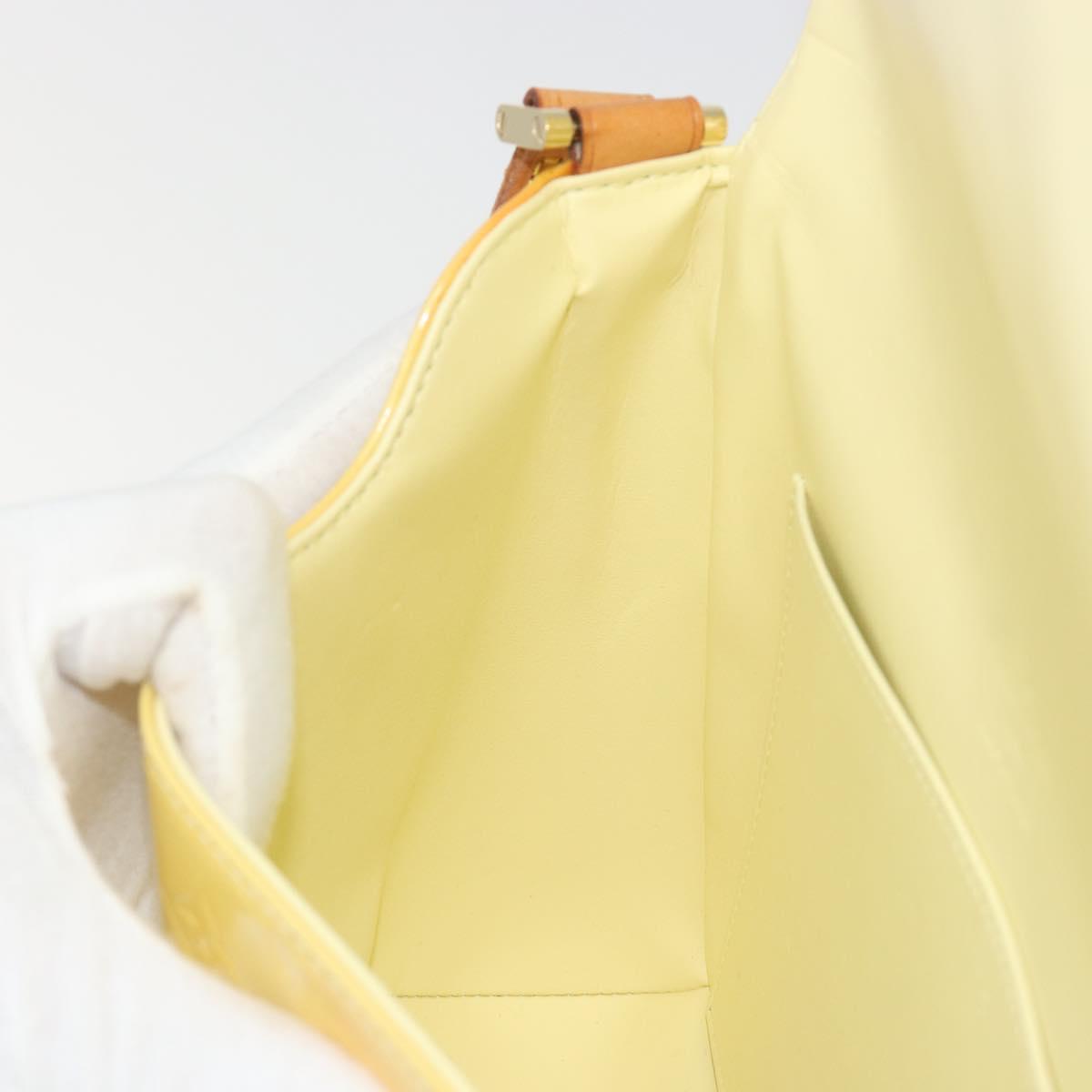 LOUIS VUITTON Monogram Vernis Thompson Street Bag Lime Yellow M91071 Auth 192632