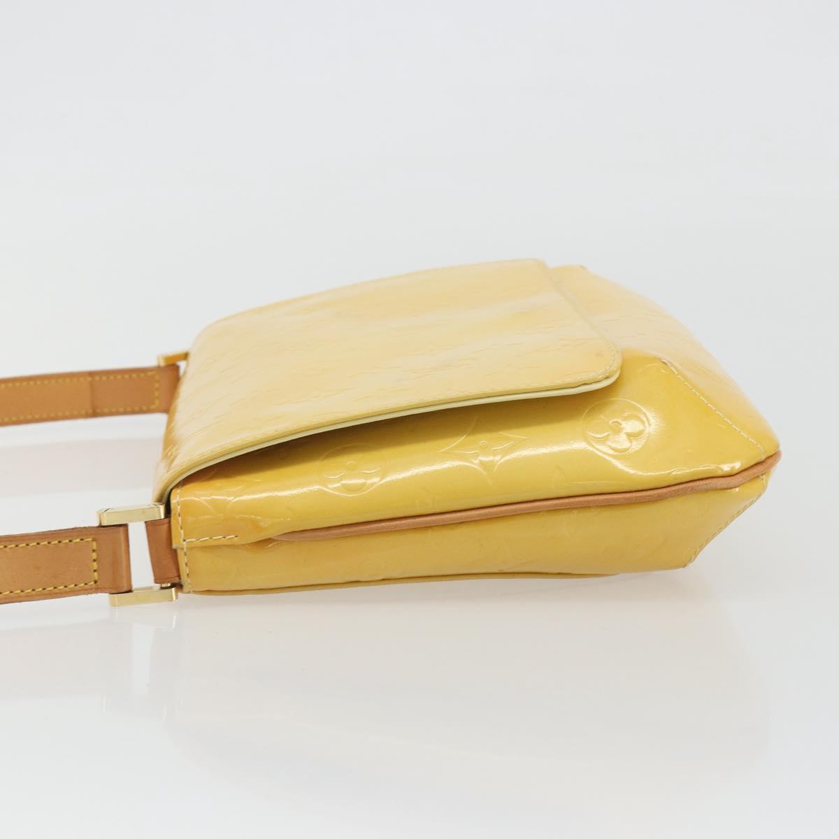 LOUIS VUITTON Monogram Vernis Thompson Street Bag Lime Yellow M91071 Auth 192632
