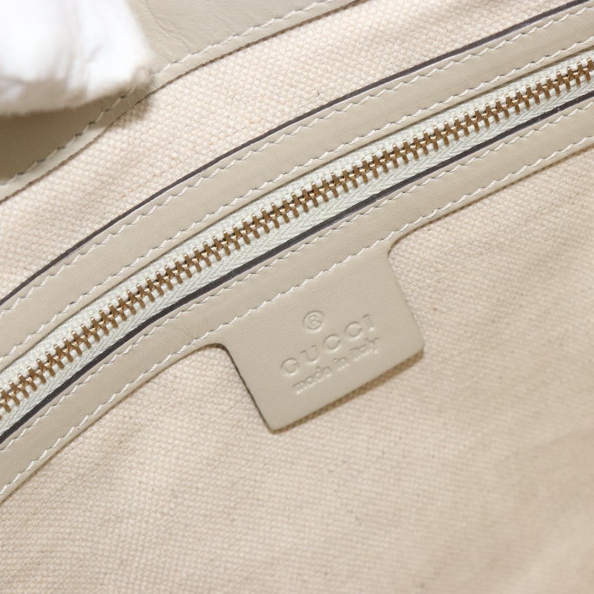GUCCI GG Canvas Lovely Heart Hand Bag Beige Gold 257069 Auth 192634A