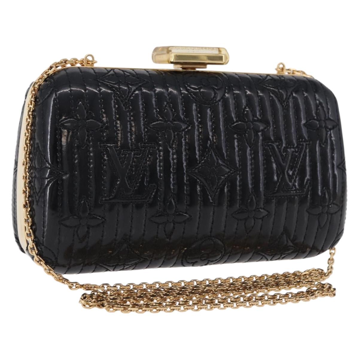 LOUIS VUITTON Monogram motard Minodiere Clutch Bag Black M95750 Auth 192645SAV