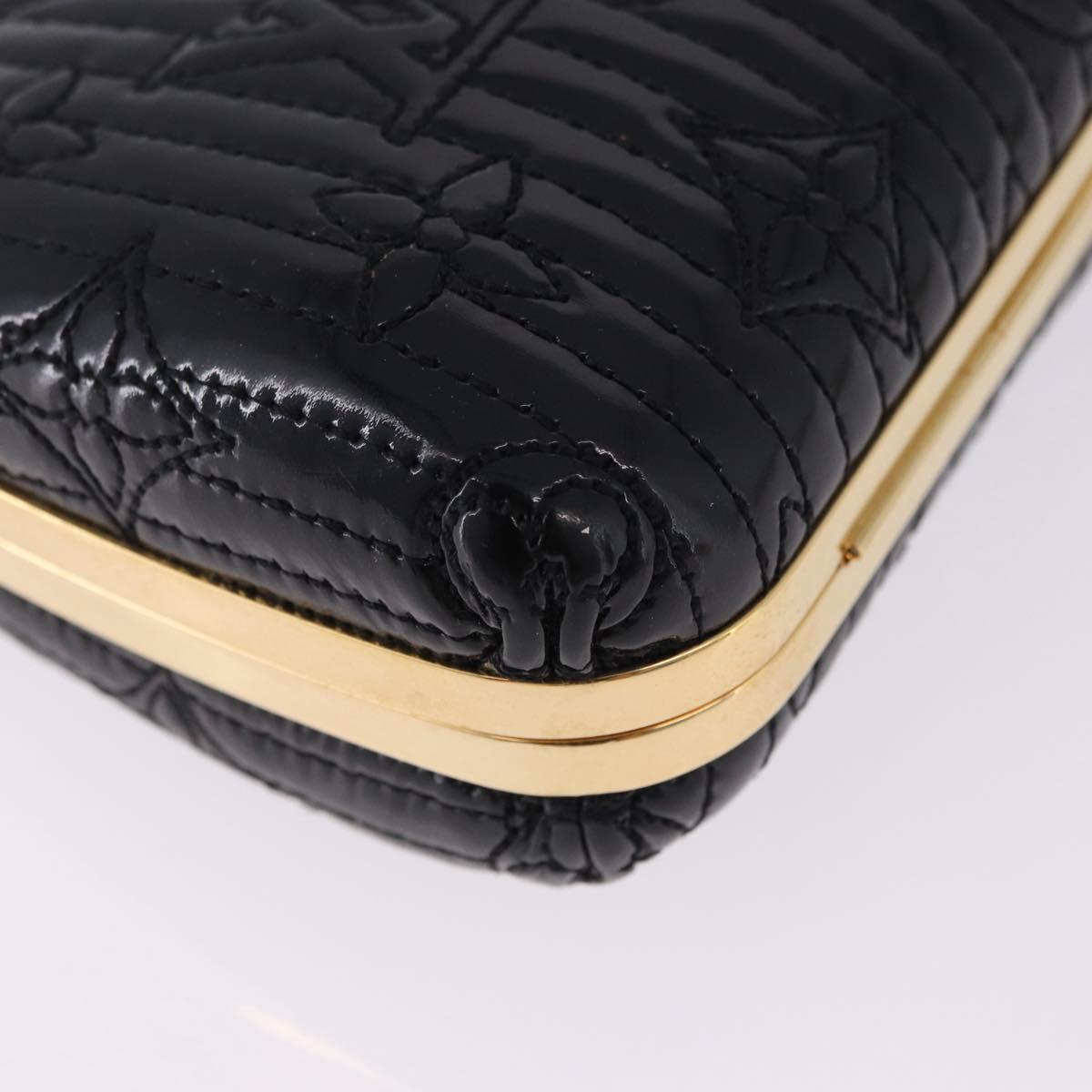 LOUIS VUITTON Monogram motard Minodiere Clutch Bag Black M95750 Auth 192645SAV