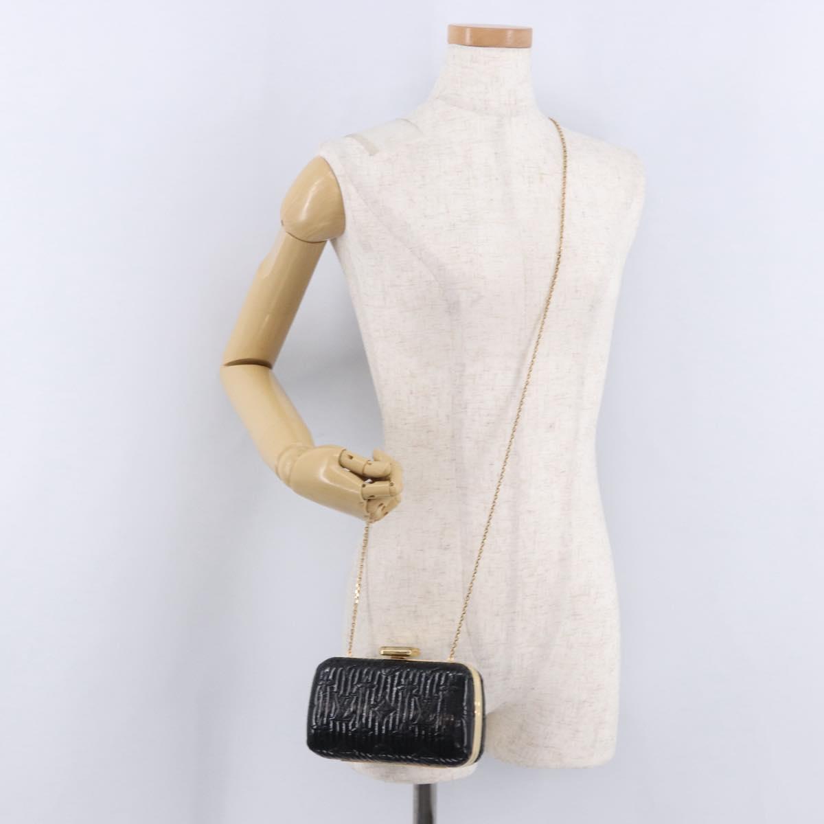 LOUIS VUITTON Monogram motard Minodiere Clutch Bag Black M95750 Auth 192645SAV