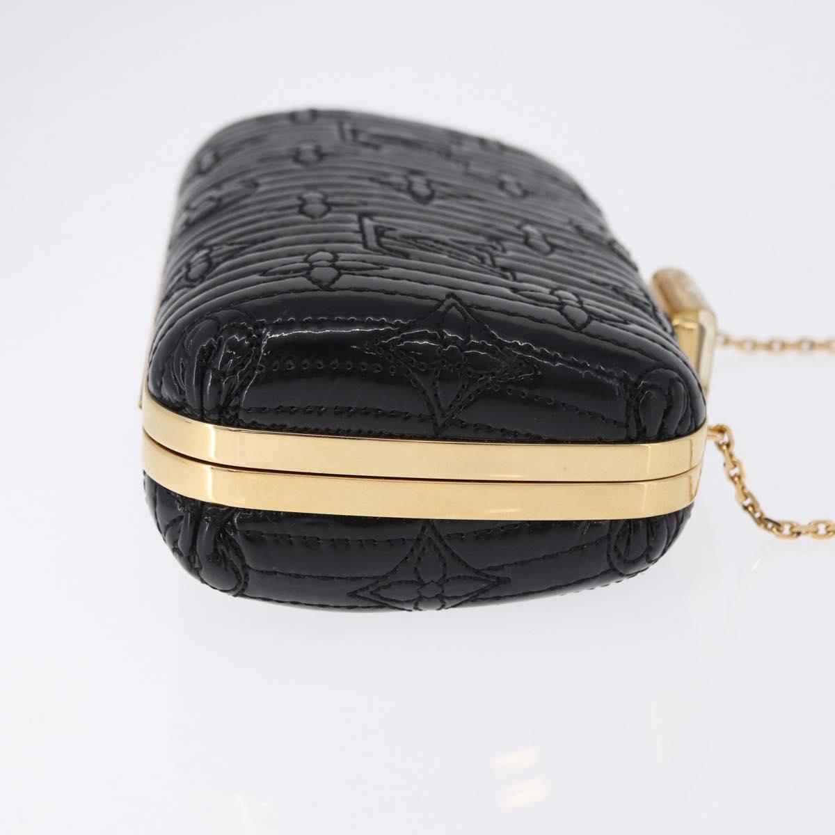 LOUIS VUITTON Monogram motard Minodiere Clutch Bag Black M95750 Auth 192645SAV