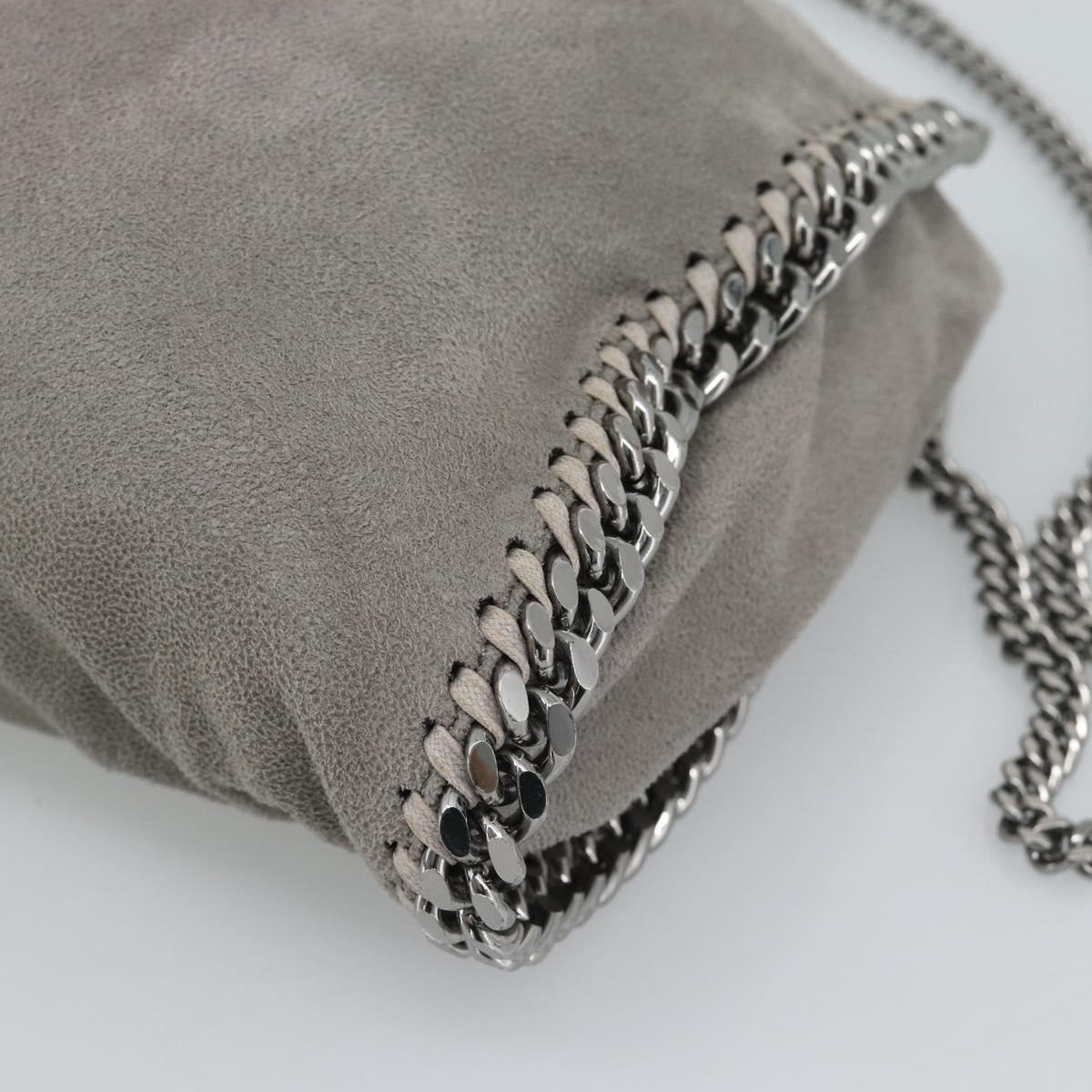 Stella MacCartney Falabella Chain Bag Polyester 2way Gray 495150 Auth 192646A