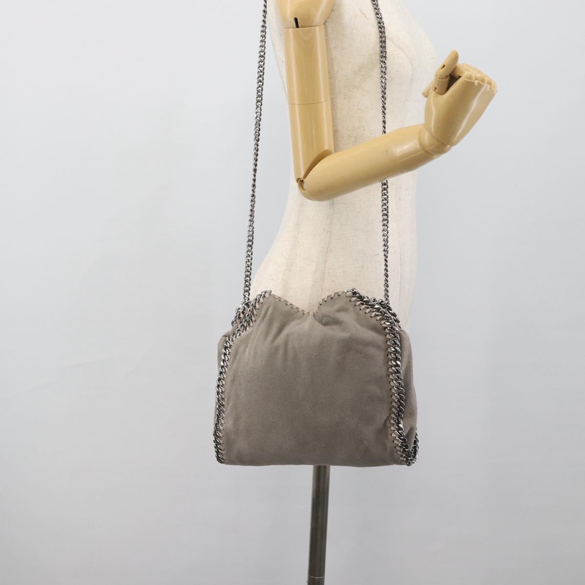 Stella MacCartney Falabella Chain Bag Polyester 2way Gray 495150 Auth 192646A