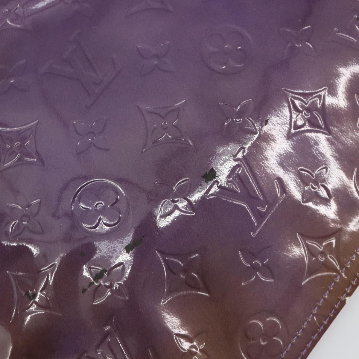 LOUIS VUITTON Monogram Vernis Stanton Tote Bag Purple Viole M91079 Auth 192648