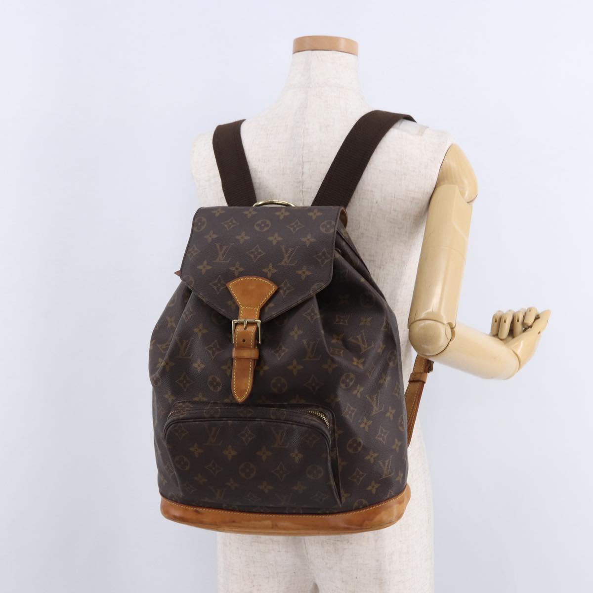 LOUIS VUITTON Monogram Montsouris GM Backpack M51135 LV Auth 192651A