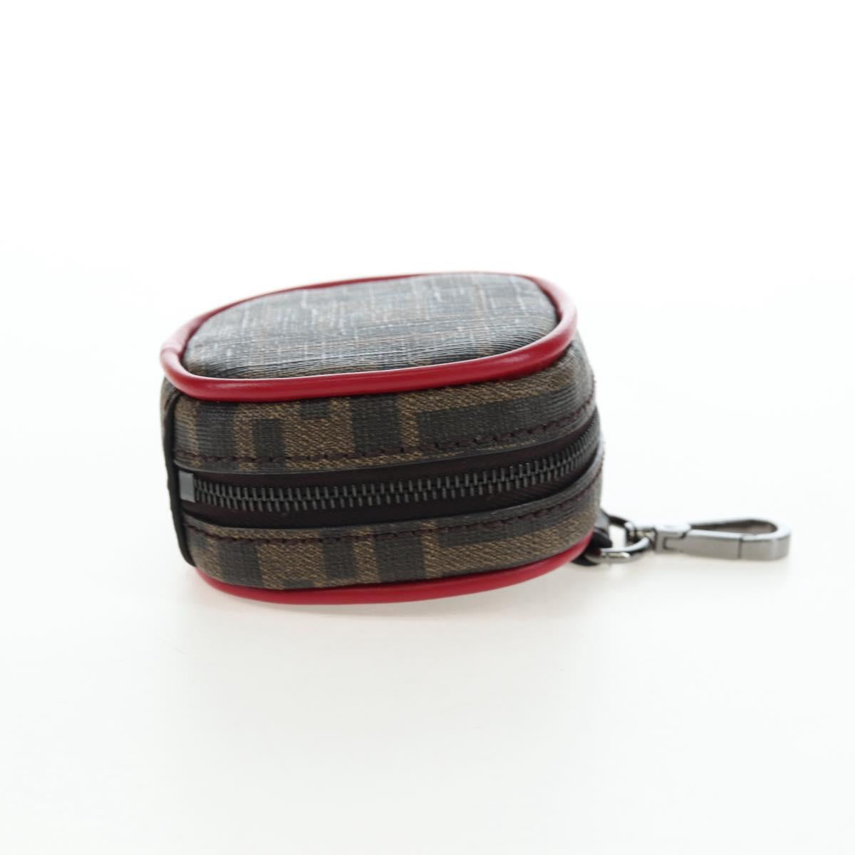 FENDI Zucca Canvas Pouch Brown Black Auth 192655M