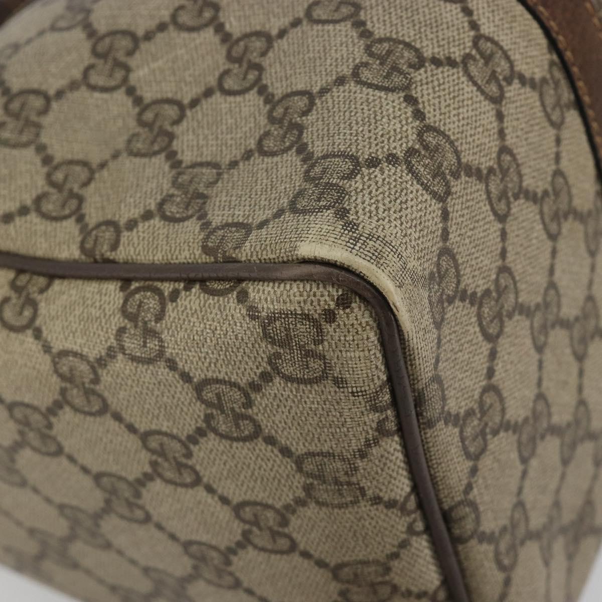 GUCCI GG Supreme Web Sherry Line Bag PVC Beige Gold 24 012 3842 Auth 192661