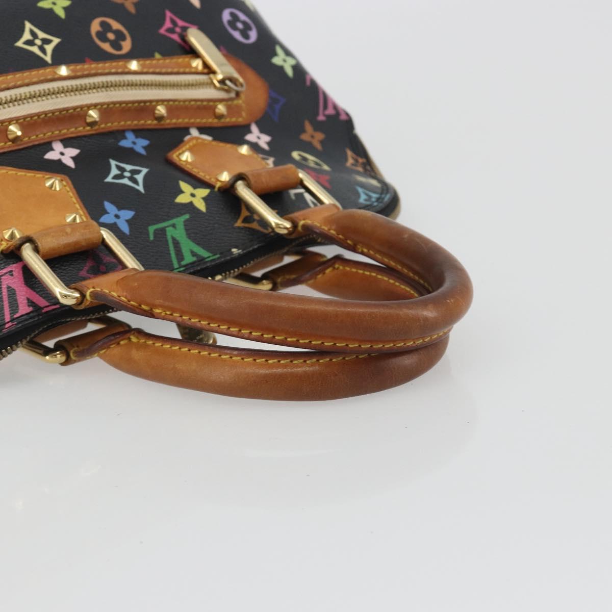 LOUIS VUITTON Monogram Multicolor Alma Hand Bag Black M92646 LV Auth 192662