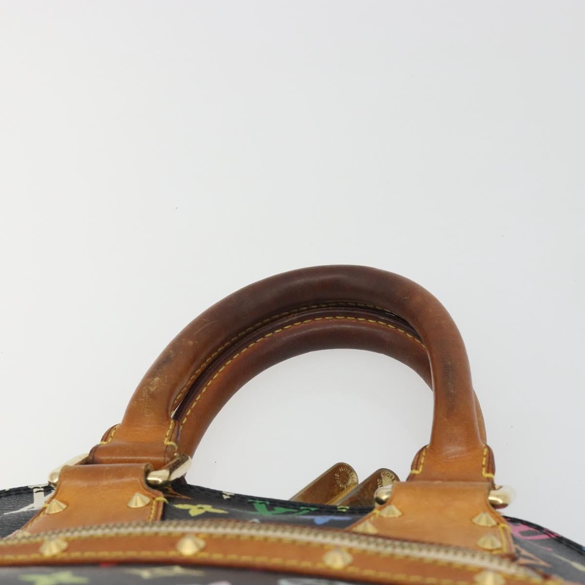 LOUIS VUITTON Monogram Multicolor Alma Hand Bag Black M92646 LV Auth 192662