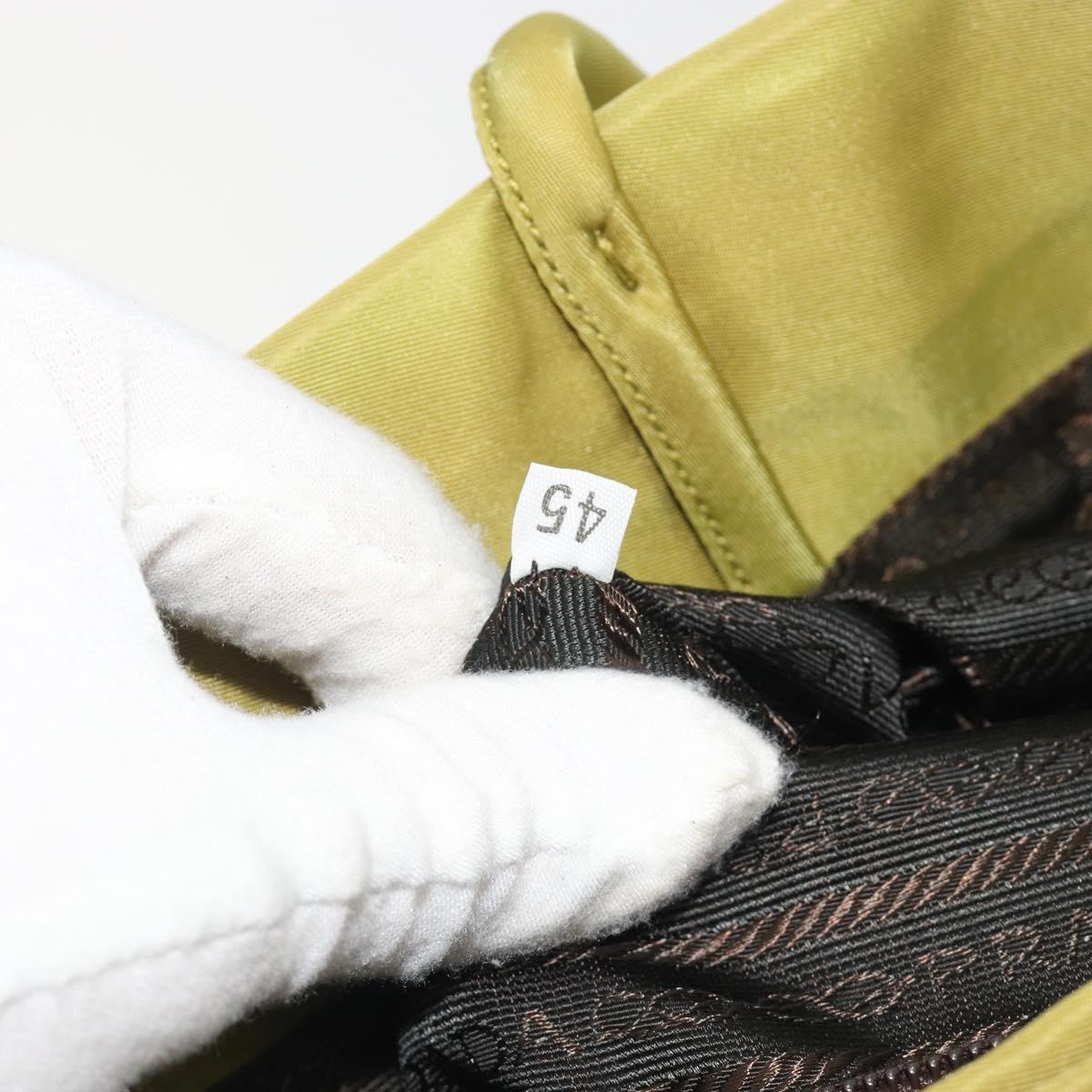 PRADA Tote Bag Nylon Green Silver Auth 192666A