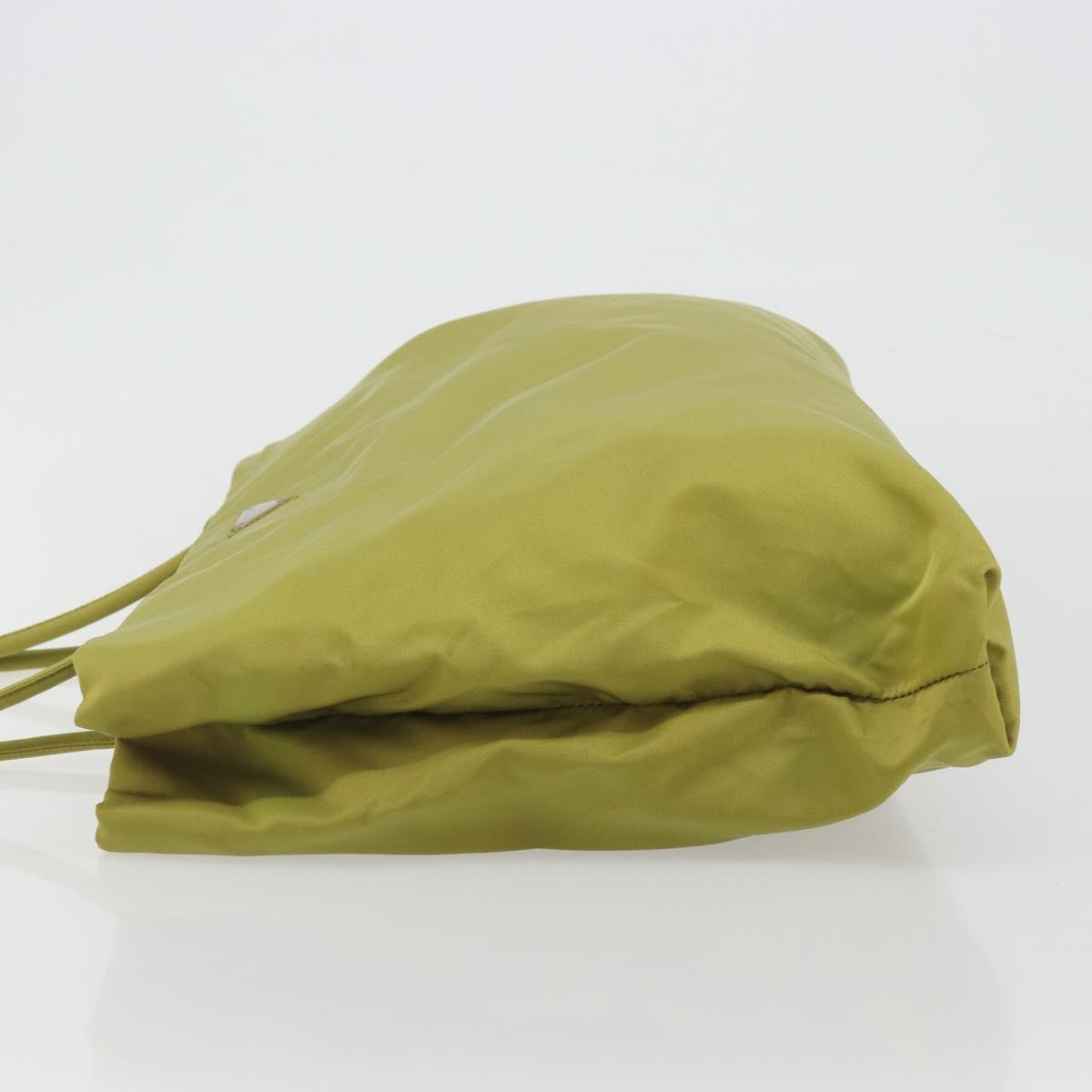 PRADA Tote Bag Nylon Green Silver Auth 192666A