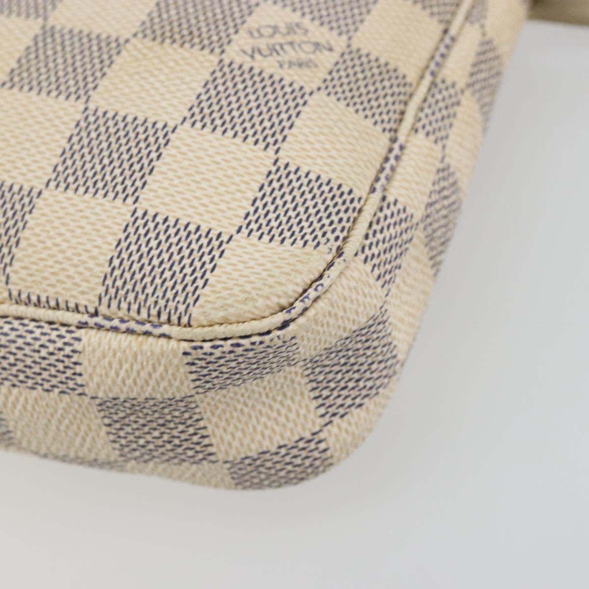 LOUIS VUITTON Damier Azur Pochette Accessoires Pouch N51986 LV Auth 192671A