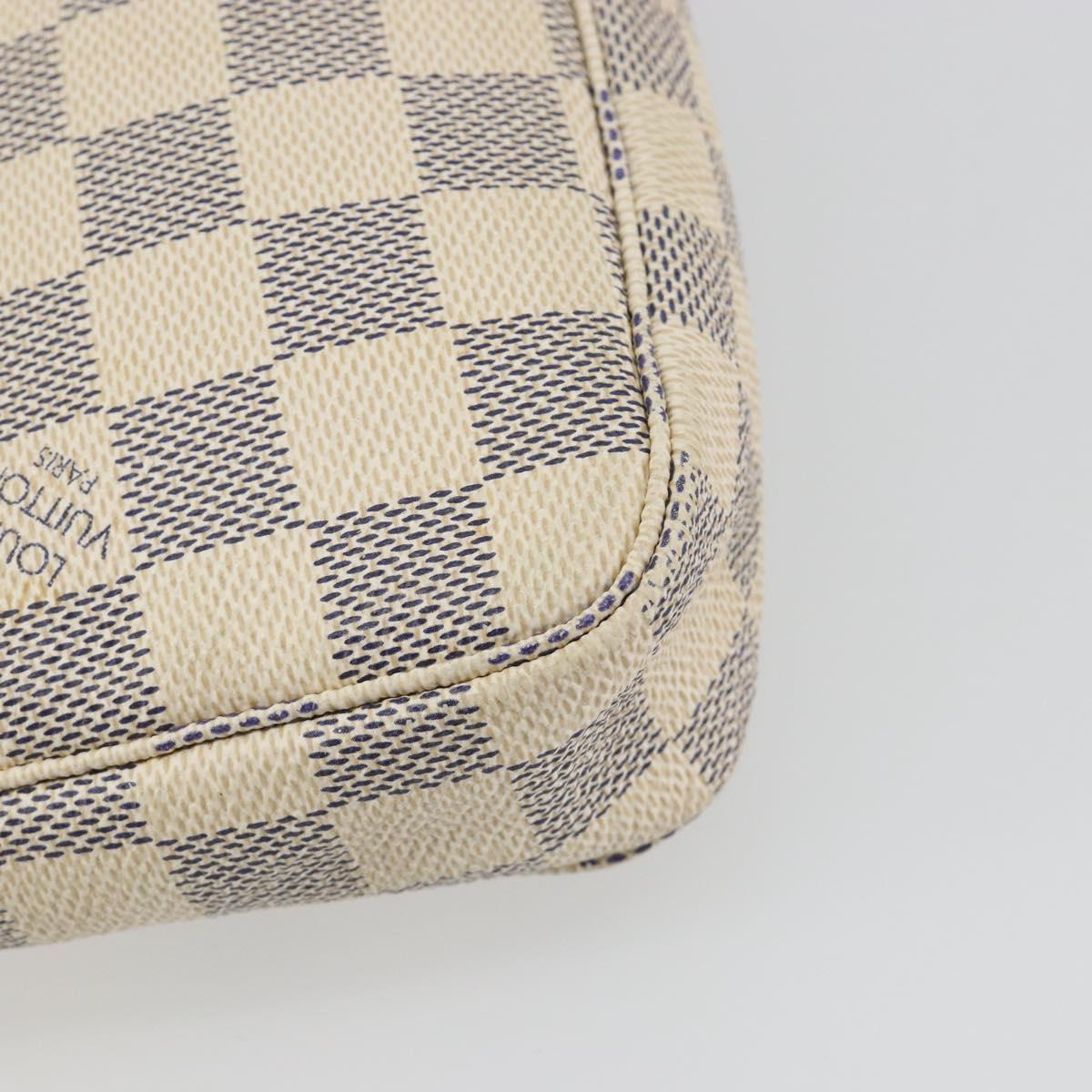 LOUIS VUITTON Damier Azur Pochette Accessoires Pouch N51986 LV Auth 192671A