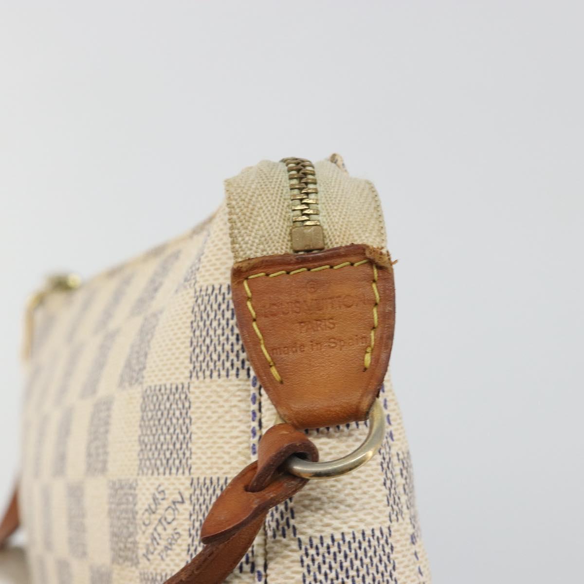 LOUIS VUITTON Damier Azur Pochette Accessoires Pouch N51986 LV Auth 192671A
